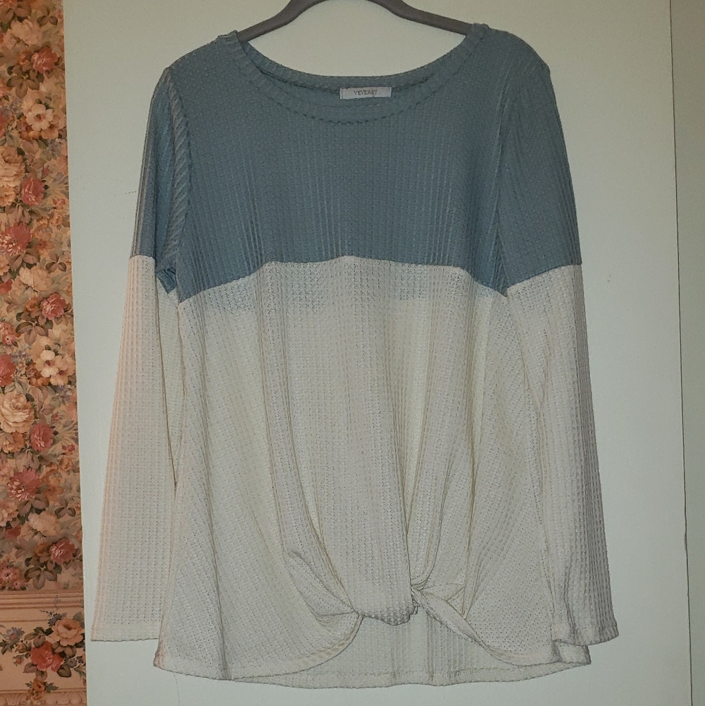 Like New Waffle Knit Long Sleeve Top